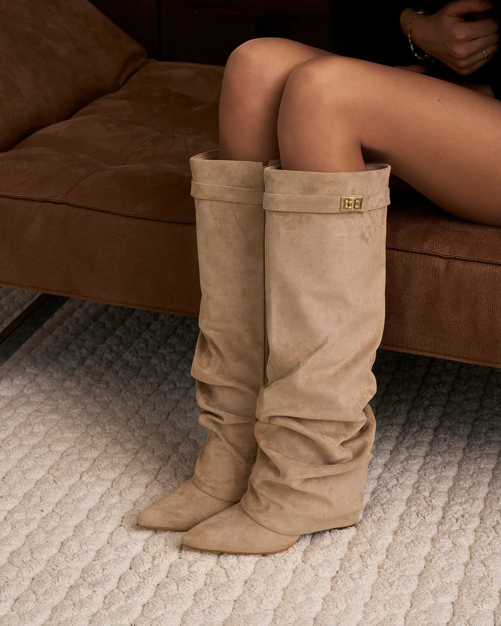 Lavista Slouchy Suede knee high boots